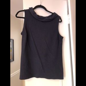 Talbots Sabrina Ponte Knit Top, Navy, Size LP